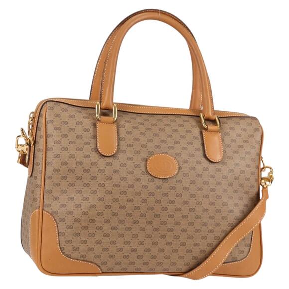 GUCCI Micro GG Supreme Boston Bag Pvc Beige Gold 002 122 002 122 - Picture 1 of 16